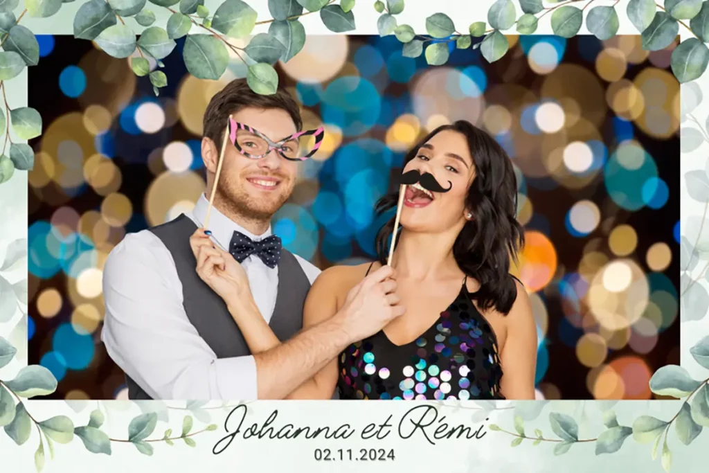 Template pour Phothobooth thème feuillage
